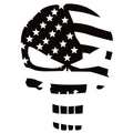 Punisher Decal - Patriotic  Skull Flag USA Vinyl Sticker for Cars & Windows – 7112
