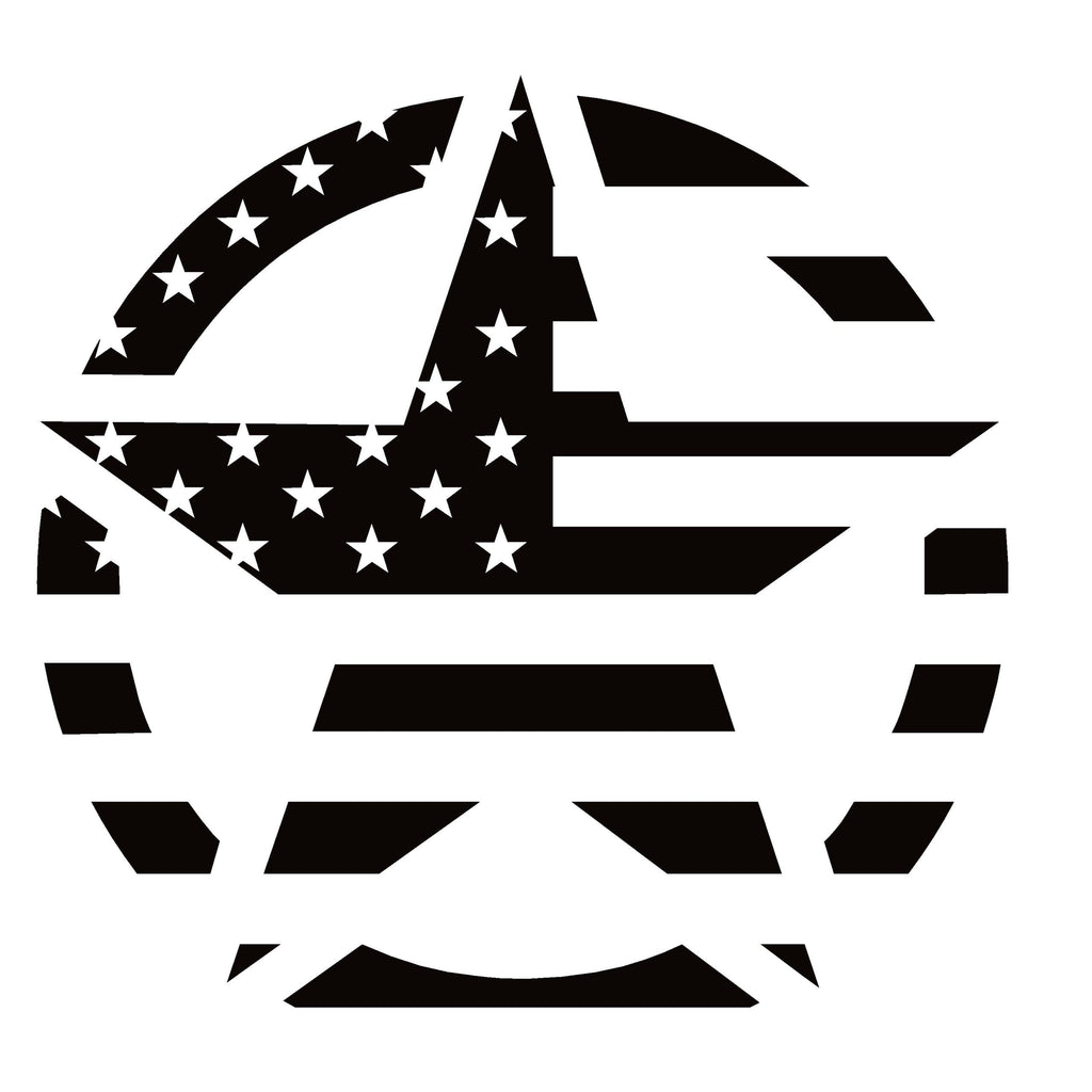 Military Star Flag Decal – Patriotic Window Sticker for Trucks & Cars – 7581